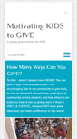 Mobile Screenshot of motivatingkidstogive.com